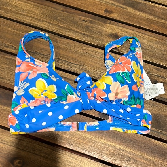 Time and Tru Other - Floral Dotted Bikini Top NWT